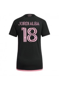 Inter Miami Jordi Alba #18 Jalkapallovaatteet Naisten Vieraspaita 2024-25 Lyhythihainen